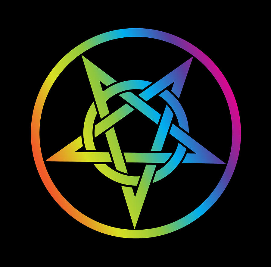 Rainbow Pentagram Photograph by Keith Hawley