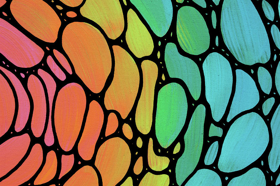 Flower Petals Painting - Rainbow Petals - Abstract Flower Art - Sharon Cummings by Sharon Cummings Flower Petals Painting - Rainbow Petals - Abstract Flower Art - Sharon Cummings by Sharon Cummings