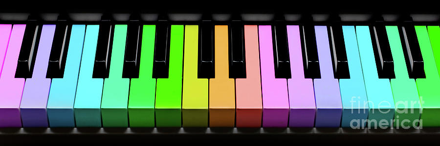 colorful piano keyboard