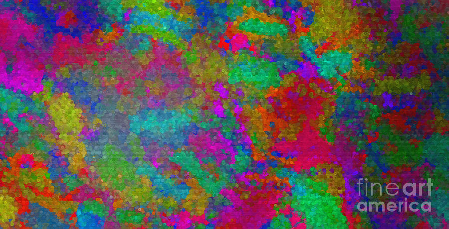 Rainbow Polka Dot Confetti Abstract Andee Design 2020 Digital Art by Andee Design