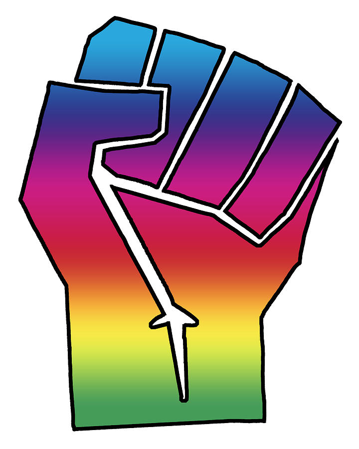 Rainbow Power Peace Fist, Social Justice Warrior, Equality for All ...