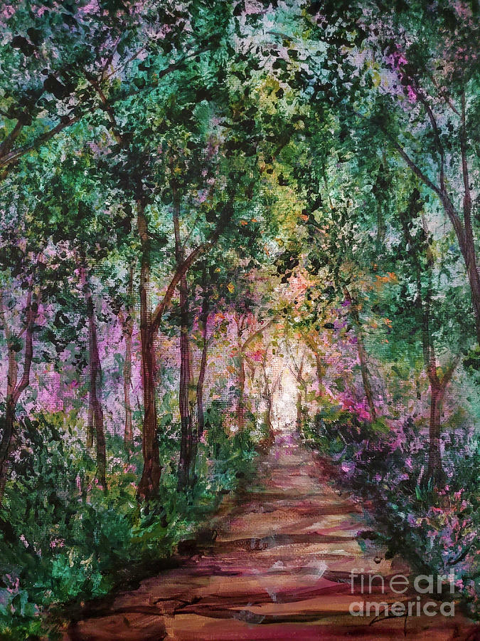 Tree Painting - Rainbow Path by Zan Savage