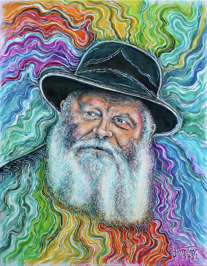 Rainbow Rebbe Painting by Yom Tov Blumenthal