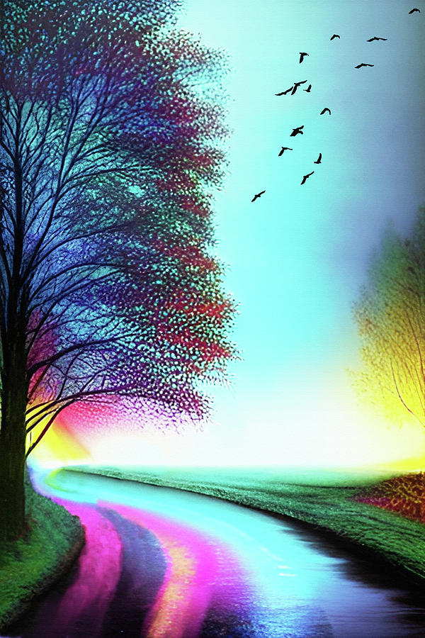 Rainbow Road Over The Rainbow Digital Art by David Dehner