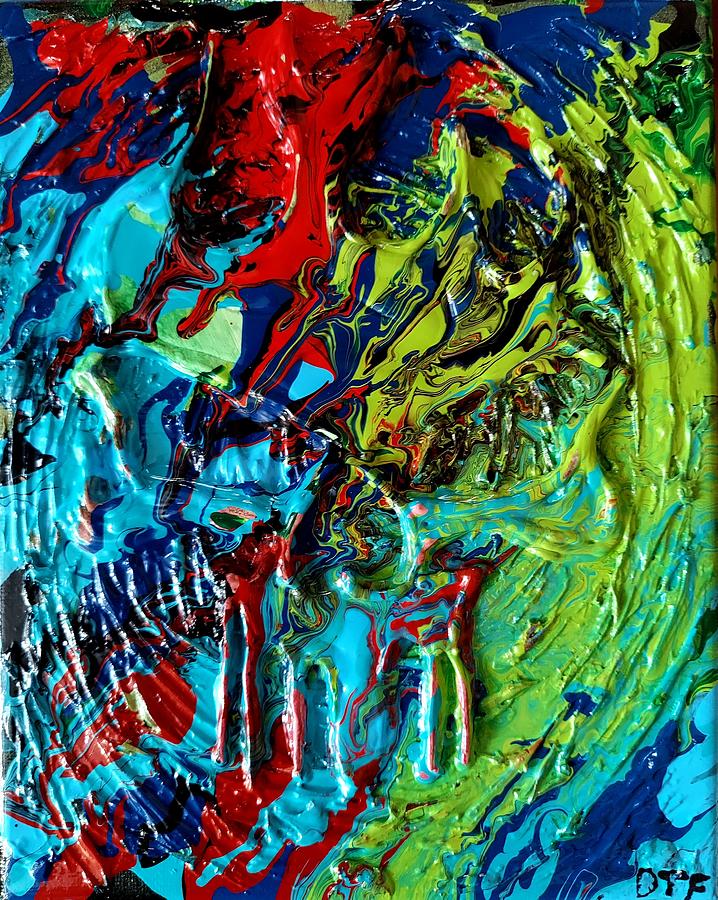 Rainbow skull Mixed Media by David Farrington Fine Art America