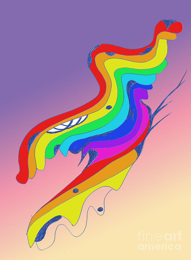 Rainbow Snakeskin Digital Art by Mary Mikawoz