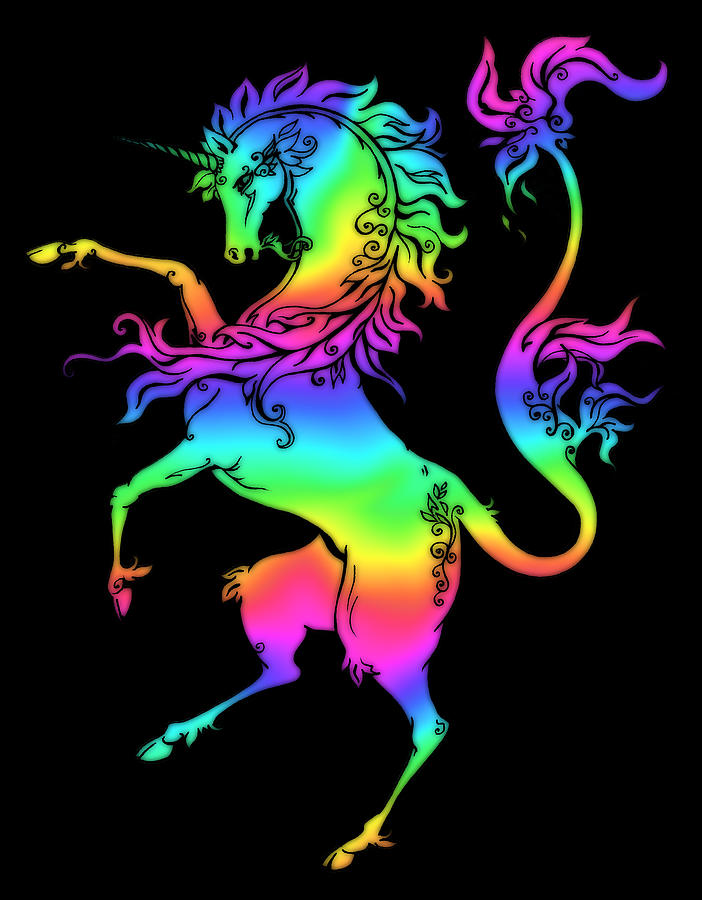 Rainbow spectrum Unicorn Digital Art by Katherine Nutt