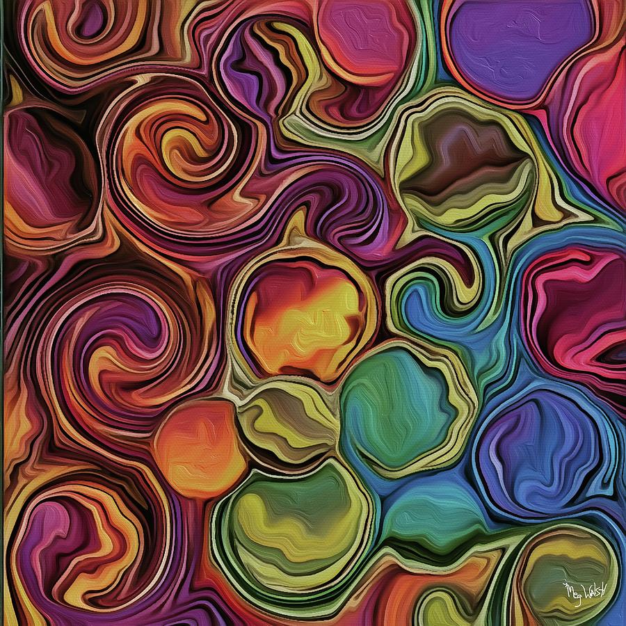 Rainbow Spirals Digital Art By Megan Walsh Fine Art America