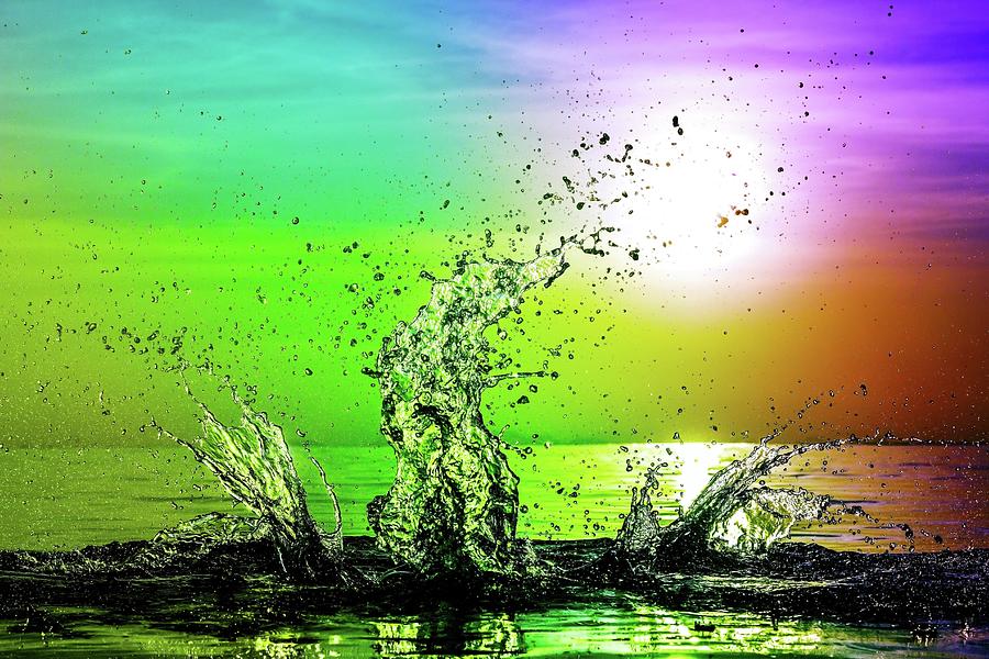 Rainbow Splash Photograph by Josu Ozkaritz