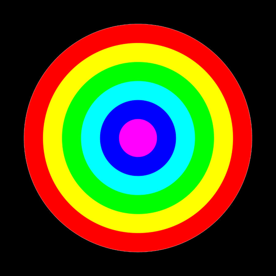 Rainbow Target. Digital Art by Tom Hill | Pixels