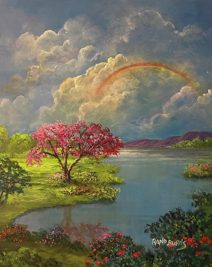 Rainbow, The Promise of God/ El Arco De Iris La Promesa De Dios Painting by Rand Burns