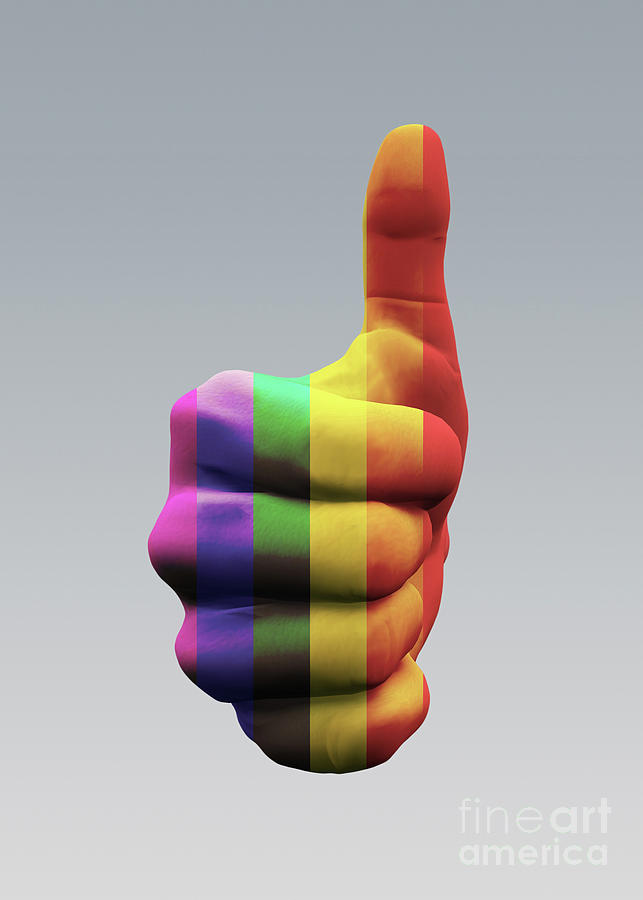 Rainbow Thumbs Up Digital Art By Bruce Rolff Fine Art America 8942