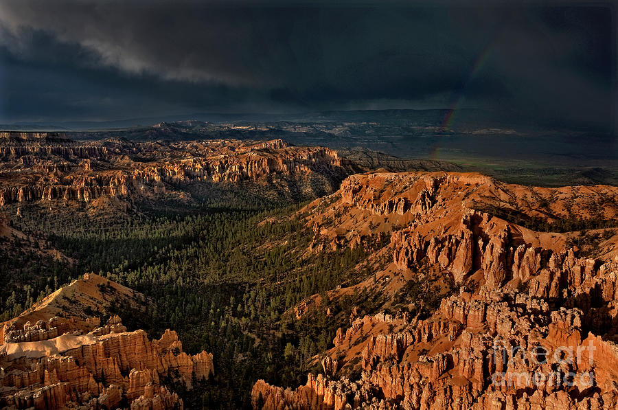 Rainbow Thunderstorm Bryce Canyon National Park Photograph by Dave Welling