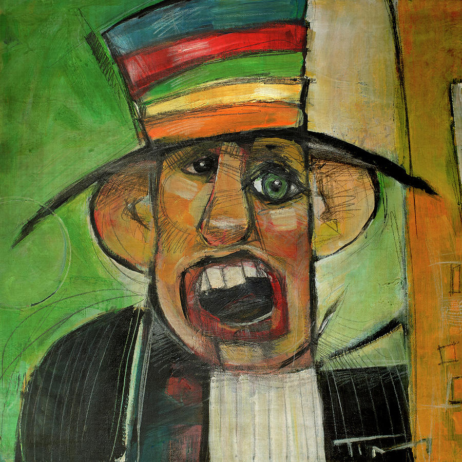 Rainbow Top Hat Barker Painting by Tim Nyberg