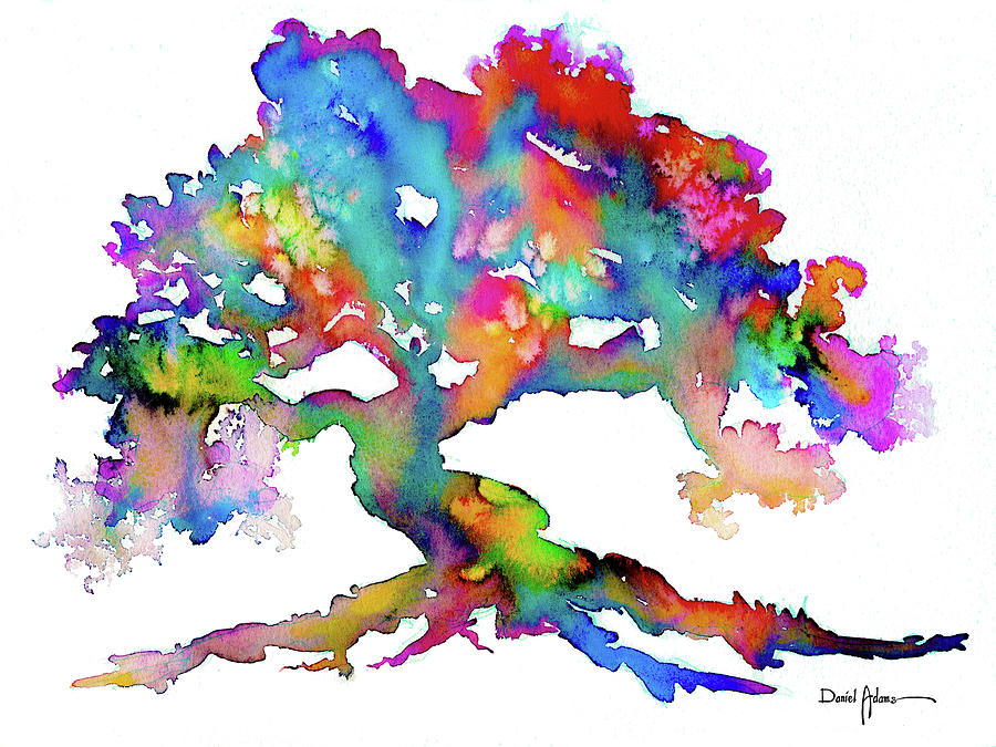 Rainbow Tree 2 Painting by Daniel Adams