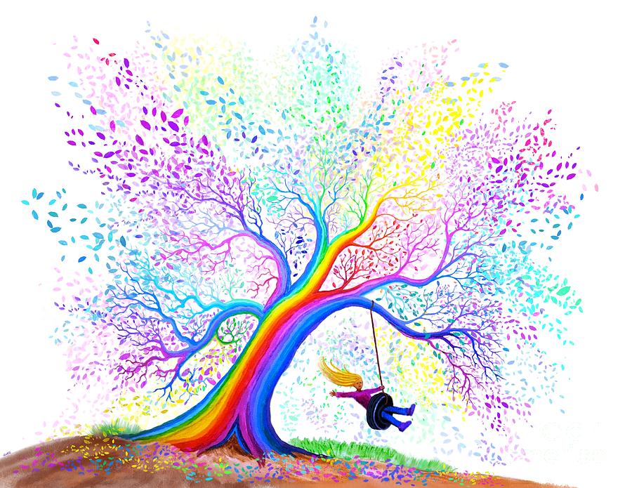 Rainbow Tree Dreaming Digital Art