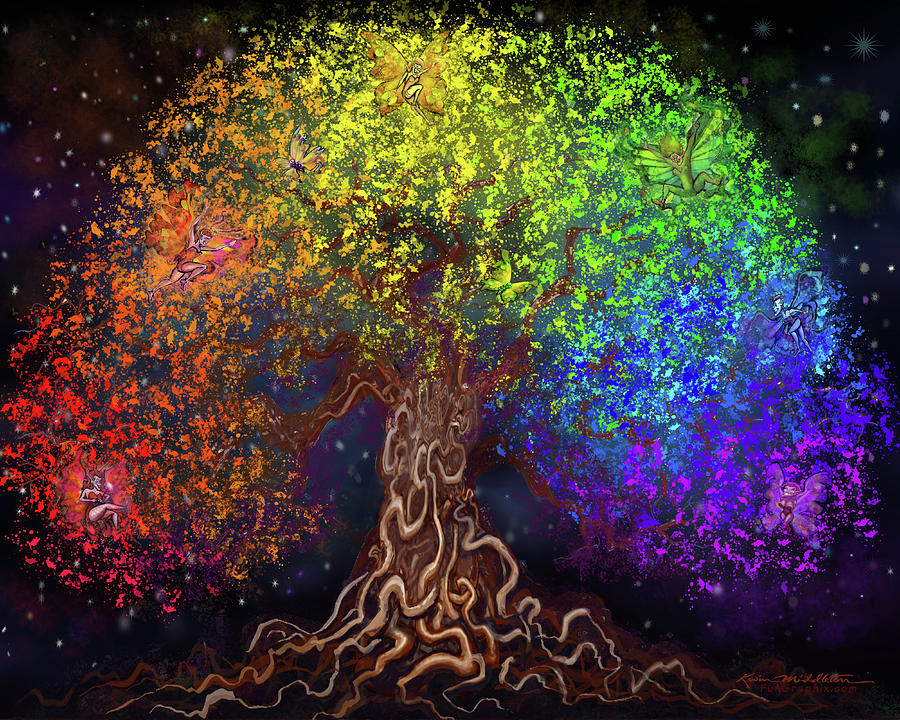 Rainbow Tree Of Life Digital Art