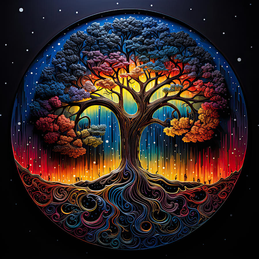 Rainbow Tree Of Life Mixed Media