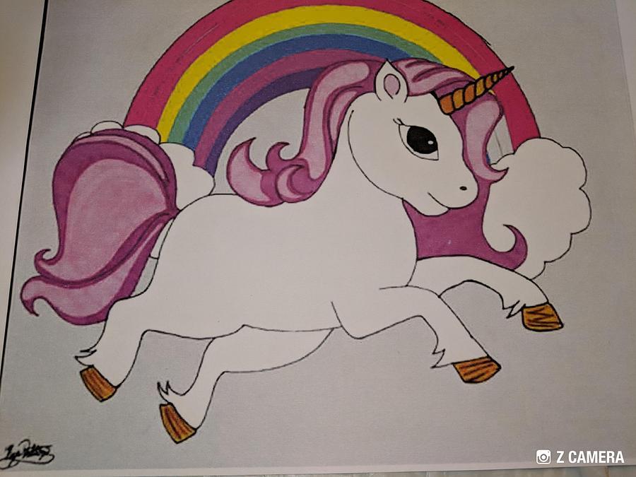 Rainbow Unicorn Drawing By De Nya Dalton