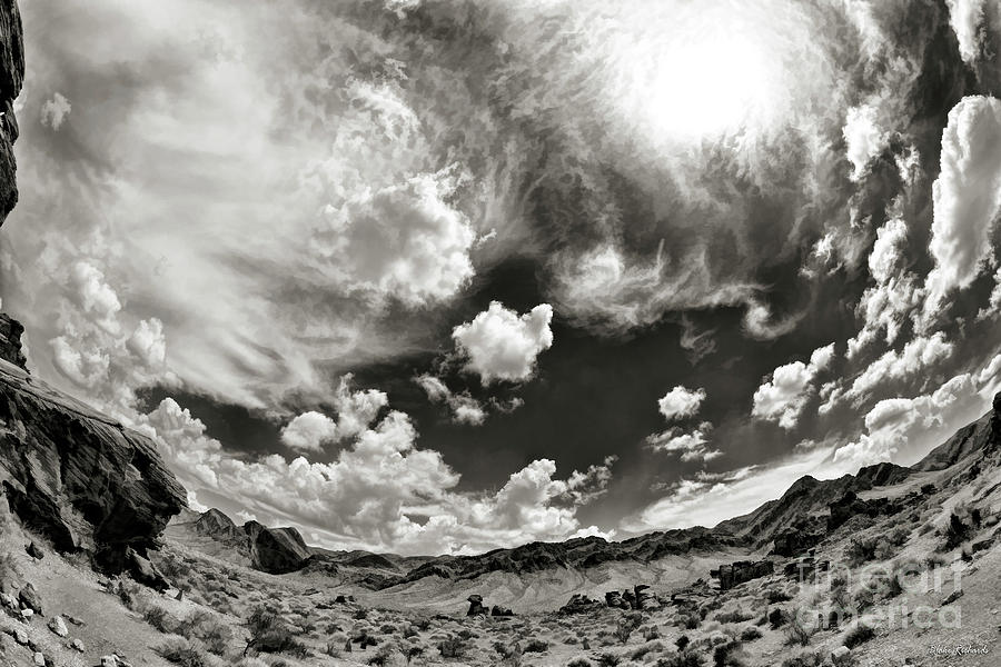  Rainbow Vista Valley Of Fire Sky Special Black And White Photograph by Blake Richards