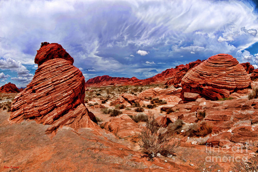 Rainbow Vista Valley Of Fire Two Tremendous Boulders   Photograph by Blake Richards