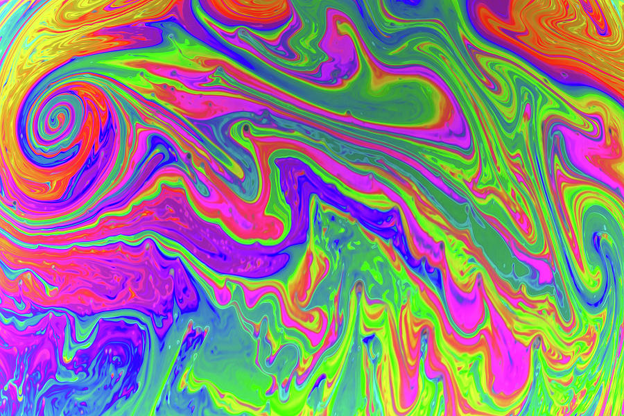 Rainbow Vortex Soap Bubble Art Photograph by SR Green