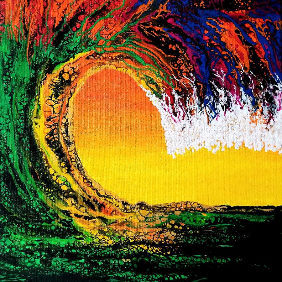 Rainbow Wave  Painting by Sue Goldberg
