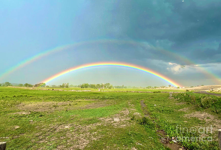 Rainbow with Rain Photograph by Metaphor Photo