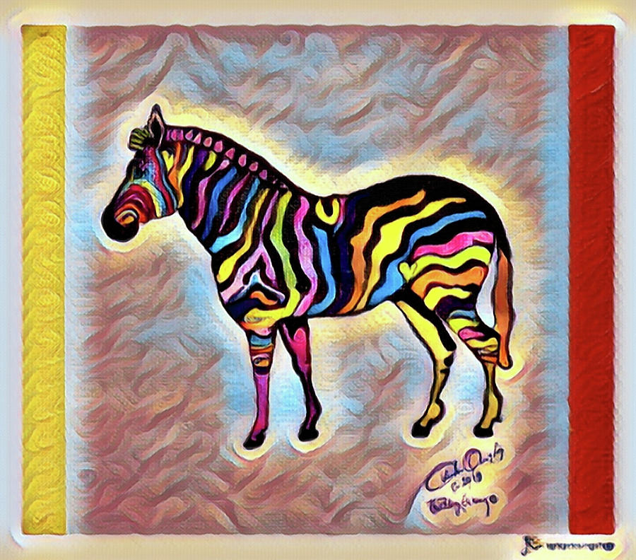 Rainbow Zebra Digital Art by Gustavo Quigley - Fine Art America