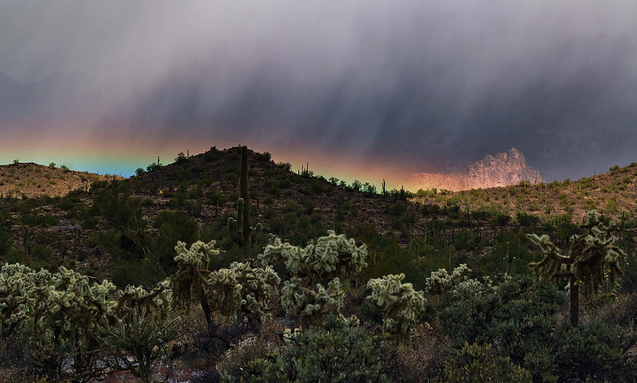 Rainbows And Snow Flurries In The Sonoran  Photograph by Saija Lehtonen