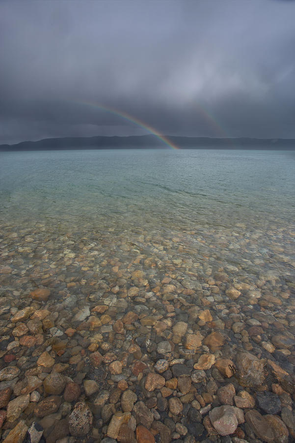 Rainbows Over Bear Lake Photograph by David Andersen