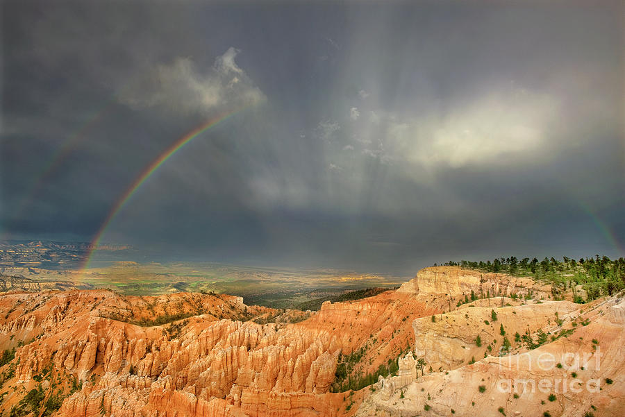 Rainbows Over Hoodoos Bryce Canyon National Park Utah Photograph by Dave Welling