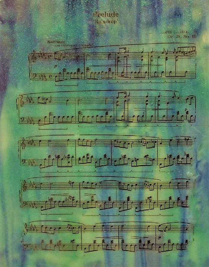Raindrop Prelude Encaustic Mixed Media by Kay Shaffer