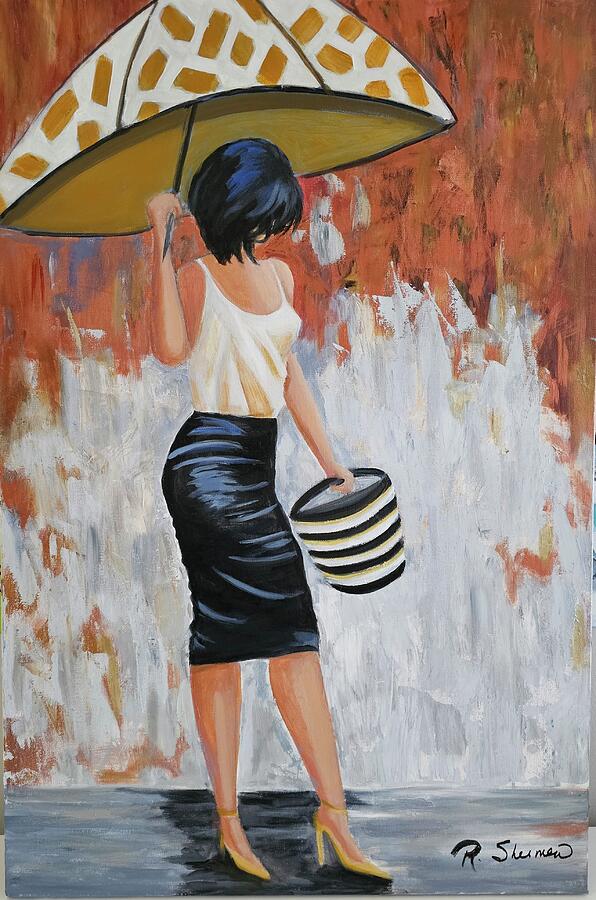 Raindrops Keep Falling Painting by Rosie Sherman