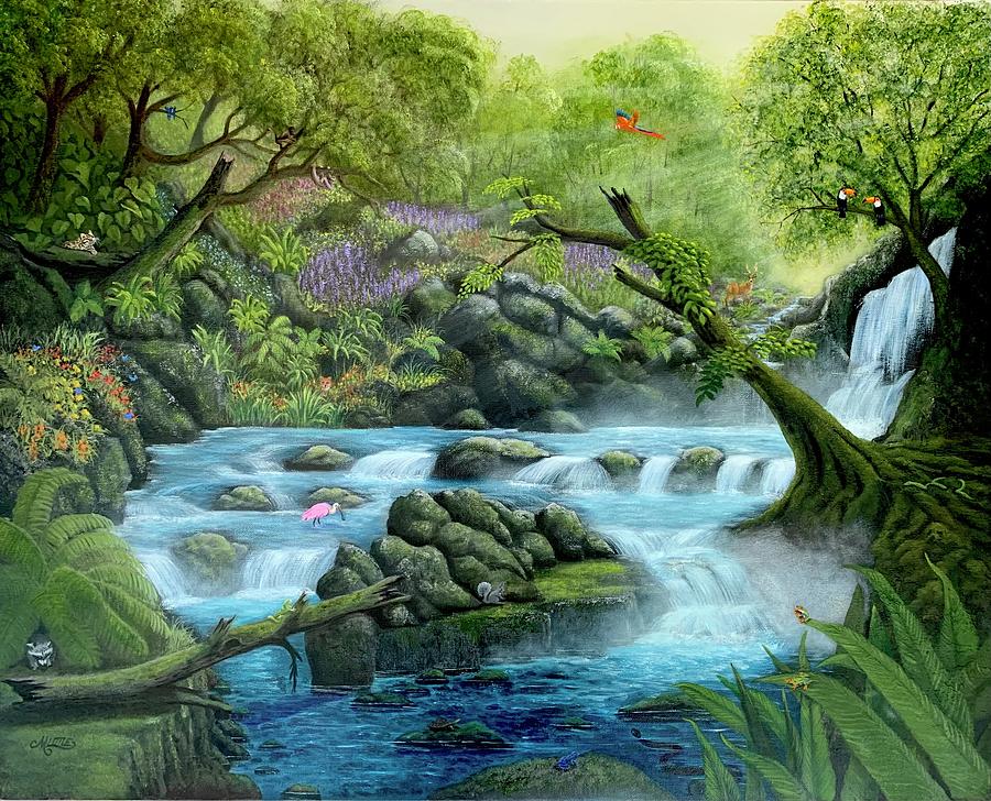 Rainforest  Painting by Marlene Little