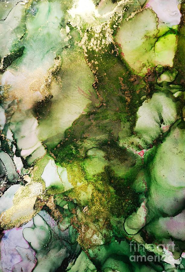 Green Forest Mixed Media - Rainforest Splash by Zahra Majid