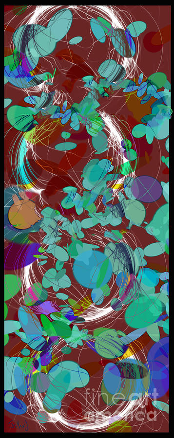 Raining Orbs Red Digital Art by Gabrielle Schertz