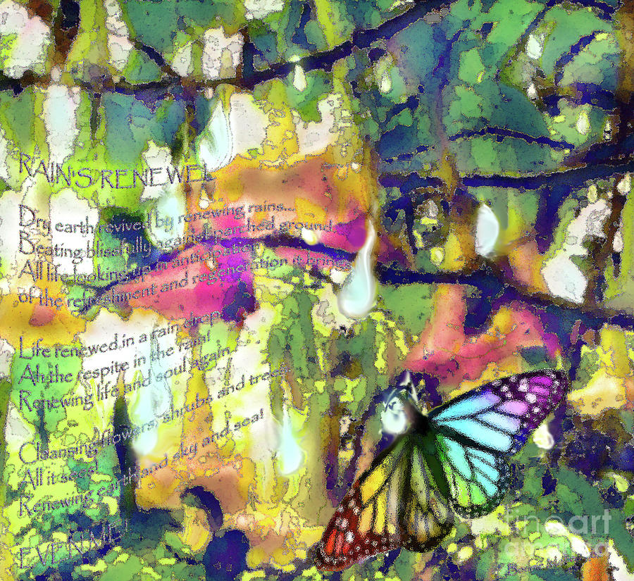 Butterfly Digital Art - Rains Renewal #2 by Bonnie Marie