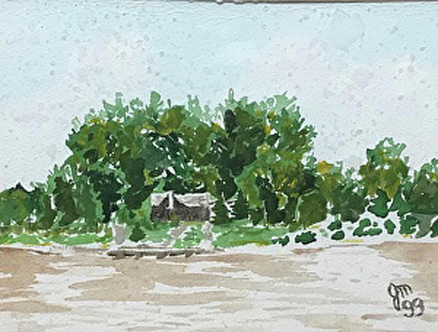 Rainy Day at Laurel Lake Painting by John Macarthur
