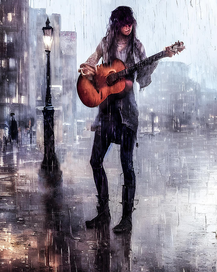 Rainy Day Blues Painting by Bob Orsillo
