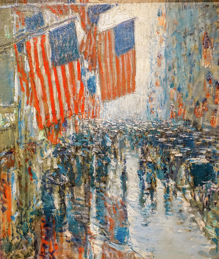 Rainy Day Fifth Avenue Childe Hassam 1916 Painting by Childe Hassam ...