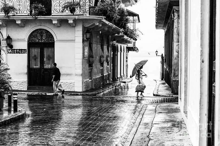 Rainy Day in Casco Viejo Panama City Photograph by John Rizzuto