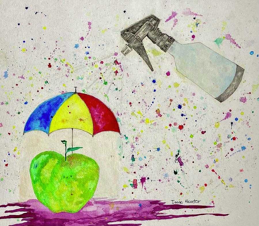 Primary Colors Painting - Rainy Day by Isaac Alcantar
