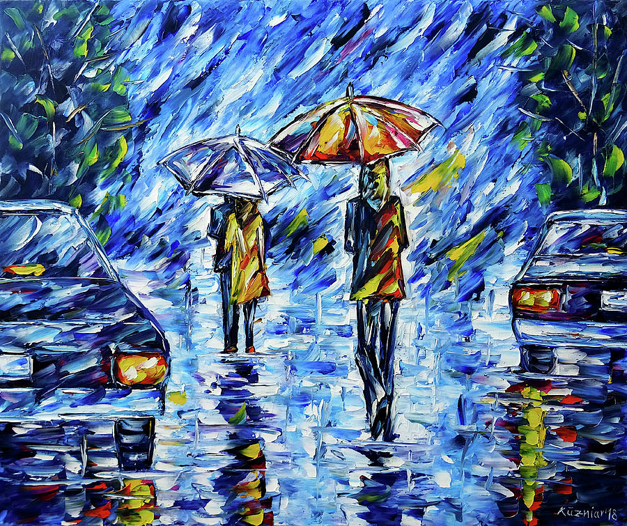 Rainy Day Painting by Mirek Kuzniar