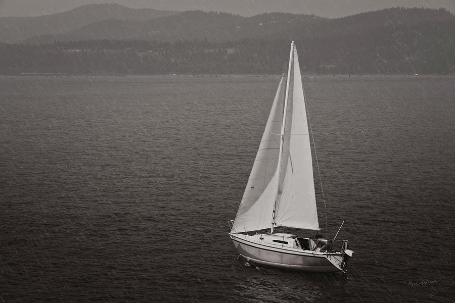 Rainy Day on Lake Coeur dAlene Photograph by Mick Anderson
