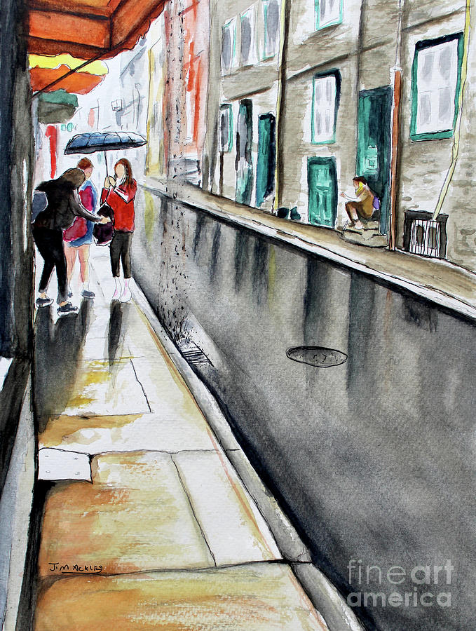 Rainy day paintings Painting by James Ackley