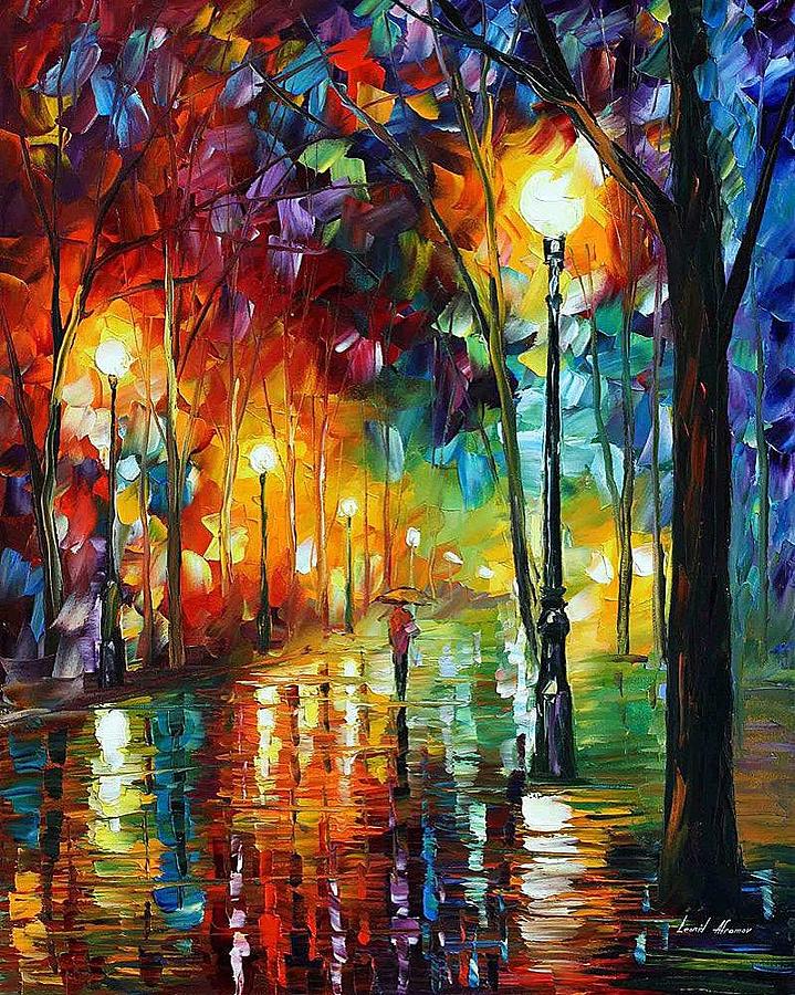 Rainy Emotions Painting by Leonid Afremov - Fine Art America