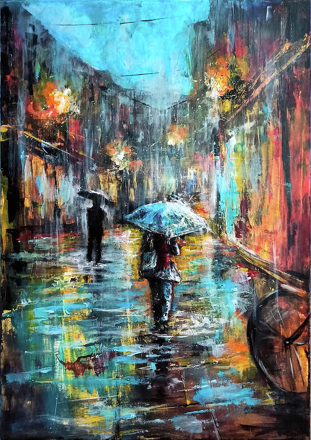 Umbrella Painting - Rainy fantasy  #1 by Natalja Picugina