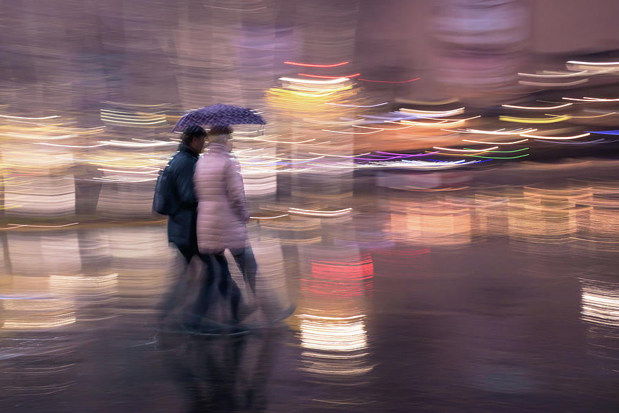 Rainy London Photograph by Linda Villers