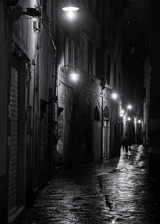 Rainy night in Lucca Tuscany Photograph by Frank Andree | Fine Art America